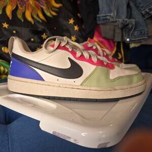 Nike Court Borough Recraft Low Honeydew Pink Ultramarine size 5y